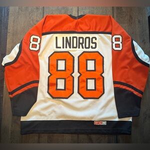 AUTHENTIC 1992-93 ERIC LINDROS CCM JERSEY MEN’S SIZE XL